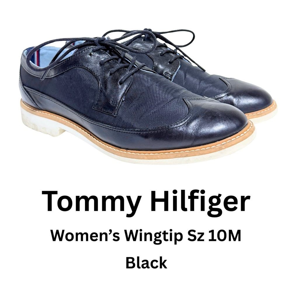 Women’s Tommy Hilfiger Women's Black Wingtip Oxfords -Sz 10